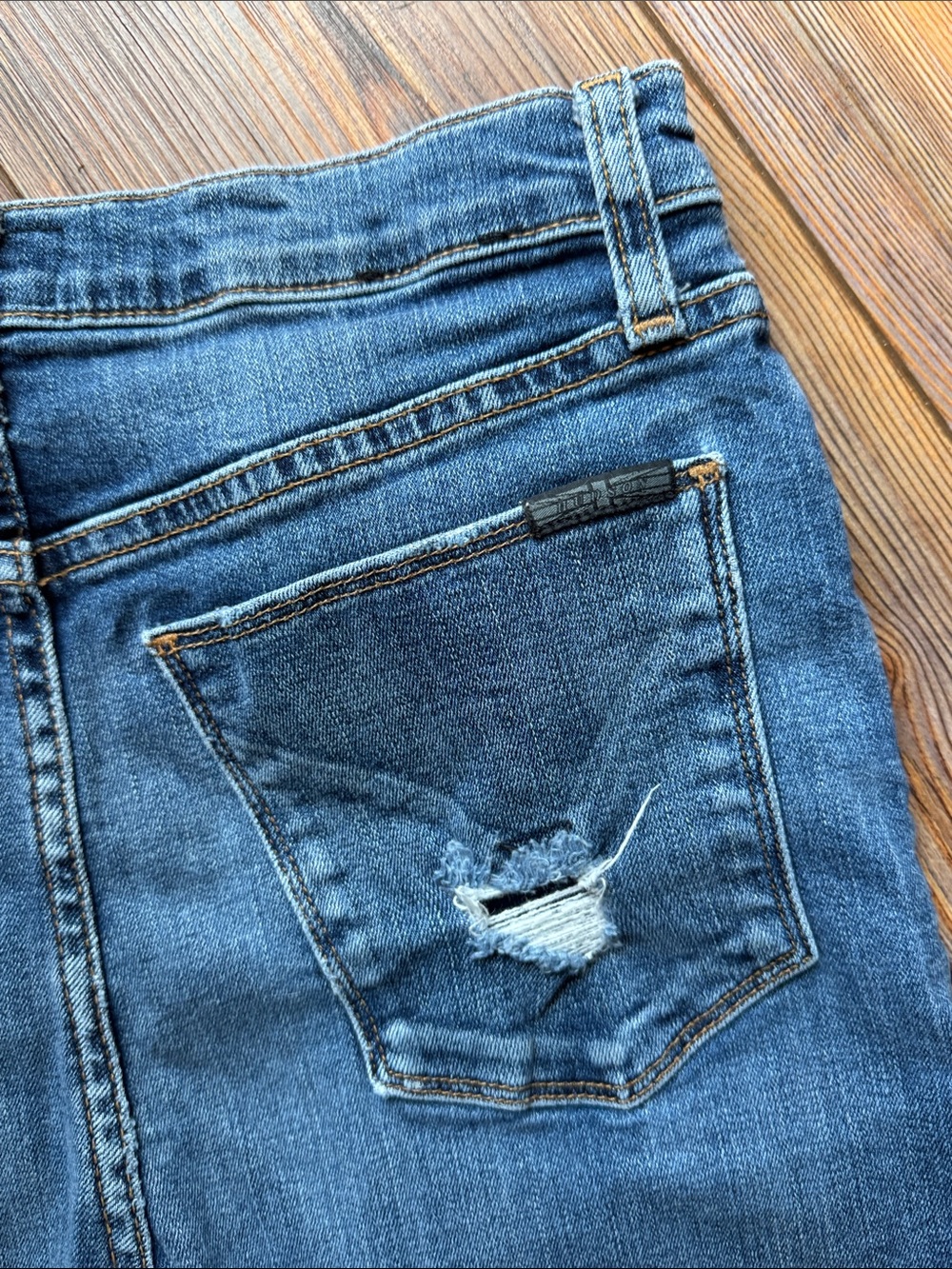 Hudson Heartbreaker High Rise Bootcut Jeans Size 28 Blue Slit Hem Stretch Denim - Picture 9 of 9
